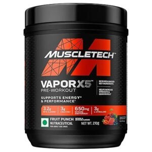 MuscleTech Vapor X5 ,Fruit Punch Blast, 270 g